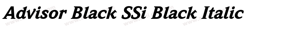 Advisor Black SSi Black Italic字体转换
